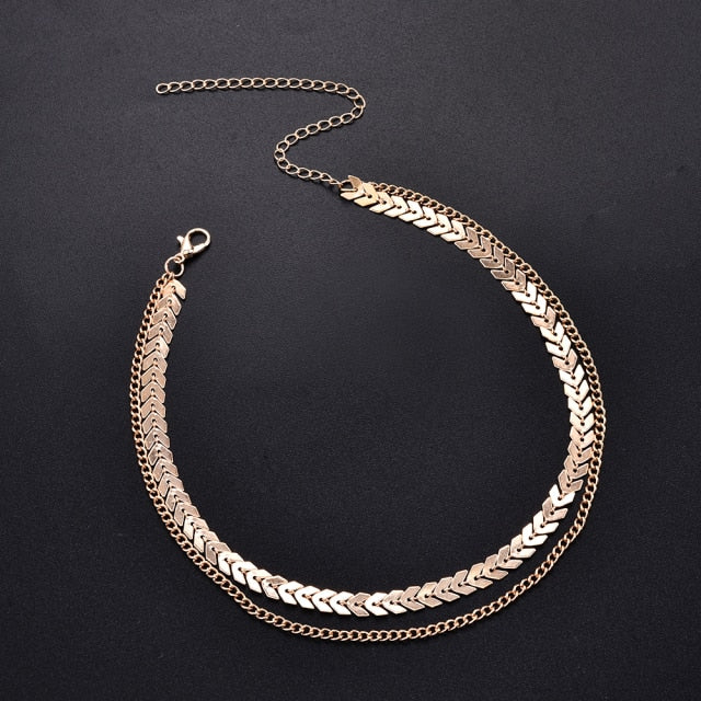 Elegant Double Layer Necklace